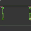 Double Sofa Support Structure With Metal Brackets And Gray Panel Design
