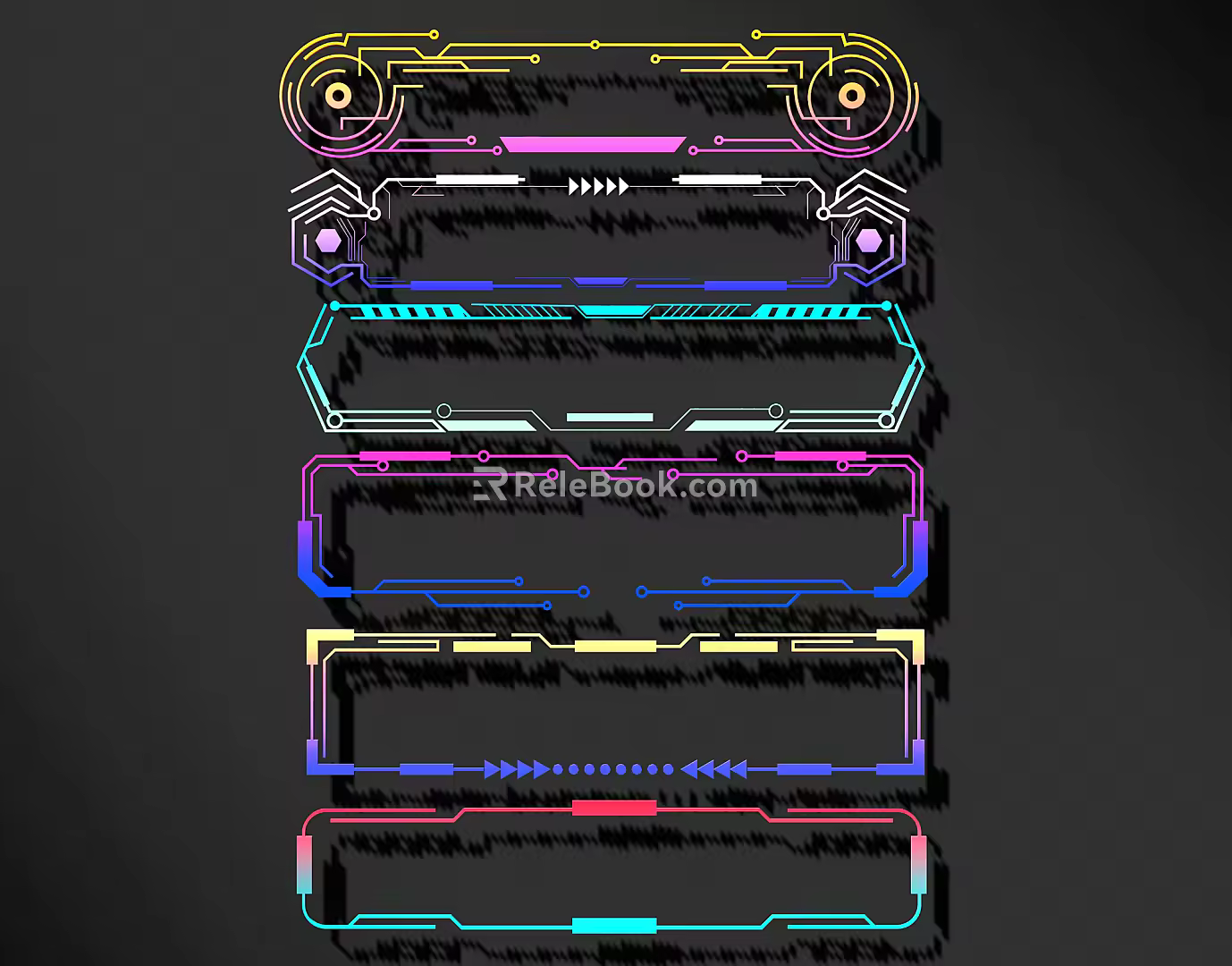 Modern science and technology lines science and technology lines modeling culture wall 3d model