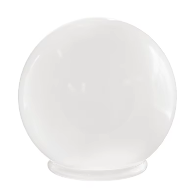 Modern White Spherical Table Lamp With Transparent Base For Home Decor 3d model