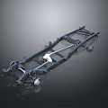High Quality Car Chassis Components Featuring Frame Structure Suspension System and Wheels