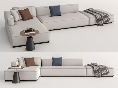 Modern corner sofa multiplayer sofa 3d model