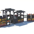 Train Steam Train Amusement Park Children's Park Slide Playground Crawl 3d model