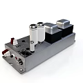 Electronic Audio Appliance Vintage Tube Amplifier With Silver Case And Vacuum Tubes