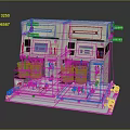 Dual Unit Laboratory Equipment With Digital Screens Control Panels And Clear Containers
