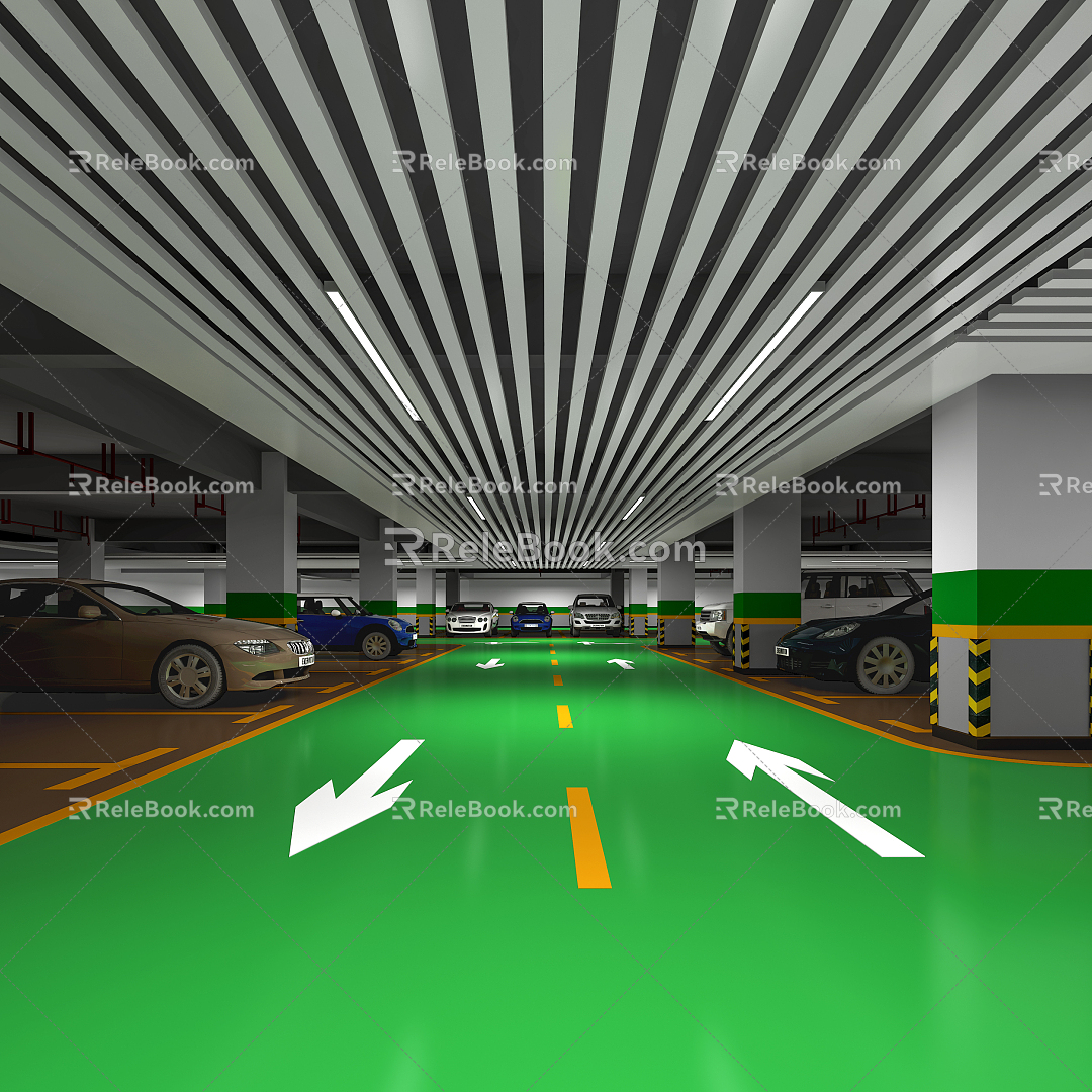 Underground Parking Modern Parking 3d model