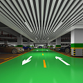 Underground Parking Modern Parking 3d model