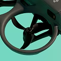 Modern Black Drone With Four Rotors Compact Structure And Built In Camera 3d model