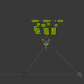 Modern Detached Villa With Concrete Exterior Surrounded By Trees Pond Stones And Green Plants