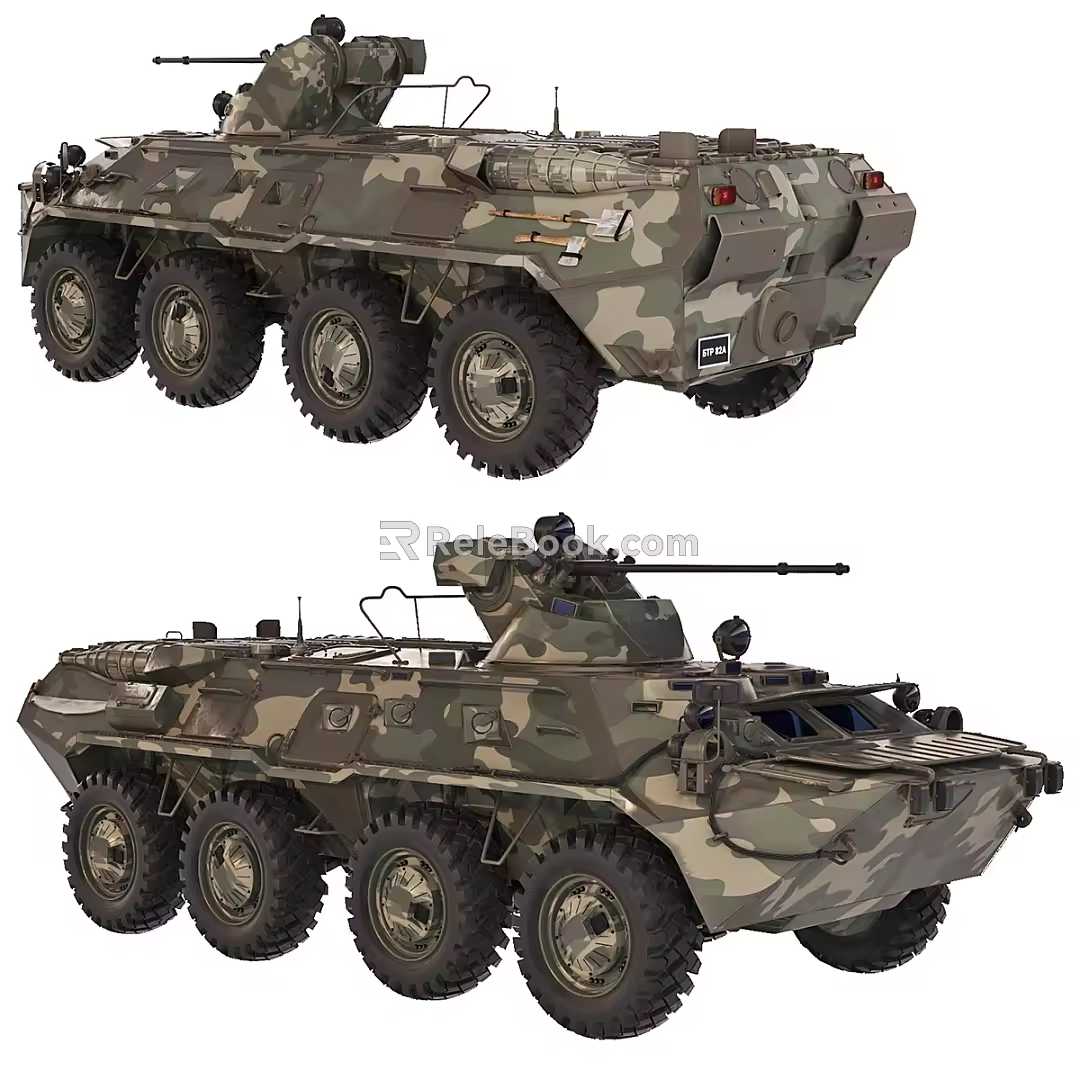Armored Vehicle T-72B3 3d model