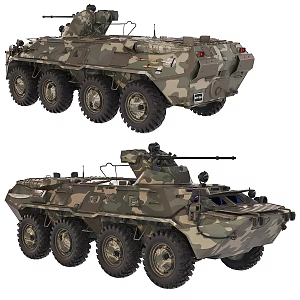 Armored Vehicle T-72B3 3d model
