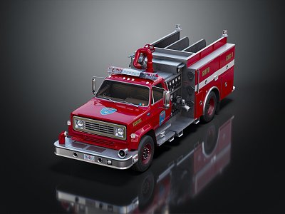 modern fire truck car 3d model