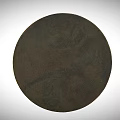 Ancient Chinese Bronze Mirror With Central Knob Round Shape Bagua Symbols And Character Inscriptions
