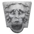 Granite Stone Lion Head Sculpture With Intricate Carved Details For Wall Decor