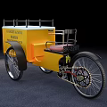 Yellow Delivery Cart For O Bailey & Sons Bakers With Company Name