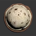 Delicious Ice Cream Cone With Vanilla Chocolate Chip And Chocolate Scoops In Waffle Cone