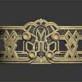 Elegant Gold Black Bracelet With Geometric Patterns Double Layered Design And Decorative Details