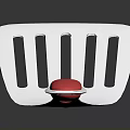Stainless Steel Slotted Spatula With Red Handle For Kitchen Cooking Utensil