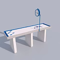Fun Interactive Play Equipment With White Table Blue Border And Round Buttons 3d model