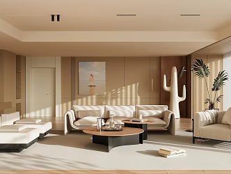 modern living room 3d model