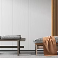 Modern sofa stool bed end stool combination 3d model