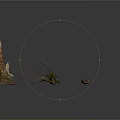 Natural Weathered Tree Stumps With Branches And Exposed Roots As Decorative Plant Elements