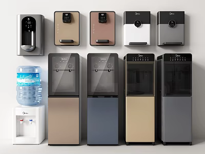 Modern Wall Mounted and Floor Standing Water Dispensers with Modern Design for Home Use 3d model