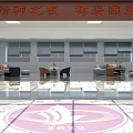 Patriotic Hall Interior Design With National Spirit Theme And Modern Sofas Coffee Tables