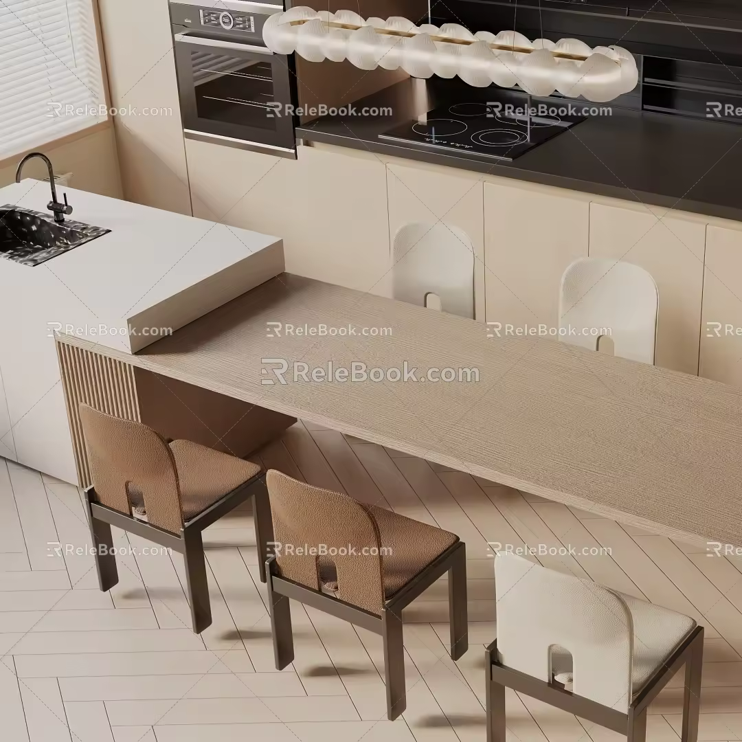 Modern table combination 3d model