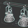 Industrial Style Furniture Pendant Lights With Metal Bell Shades And Dual Fixture Design