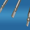 Medical Instruments With Transparent Handles And Metal Tips In Various Shapes