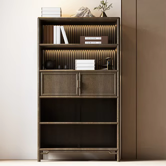 New Chinese Bookcase Song Bookcase Zen Bookcase 3d model