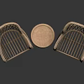 Natural Rattan Furniture Set With Two Chairs And Small Round Table