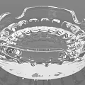 Elegant Transparent Glass Ashtray With Decorative Round Shape For Household Use