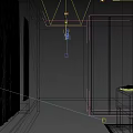 Modern Minimalist Living Room With Dark Wood Cabinet Sheer Curtain And Recessed Ceiling Lights
