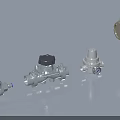 Industrial Equipment Pressure Regulators And Valves With Stainless Steel Construction And Pressure Gauges