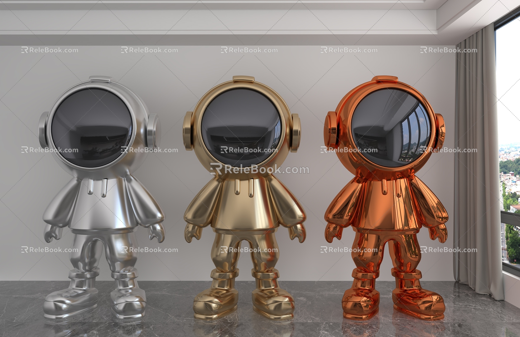 Modern Doll Ornaments 3d model