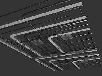 Industrial Air Duct Ceiling Industrial LOFT Ceiling Duct Ceiling Duct Air Conditioning Duct 3d model