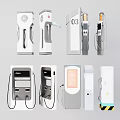 Multiple Modern Electric Vehicle Charging Station Designs With Various Styles 3d model