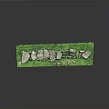 Natural Stone Landscape Decoration With Green Mossy Surface And Irregular Stone Arrangement
