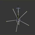 Space Exploration Aerospace Model Featuring Detailed Satellite Structure And Solar Panels