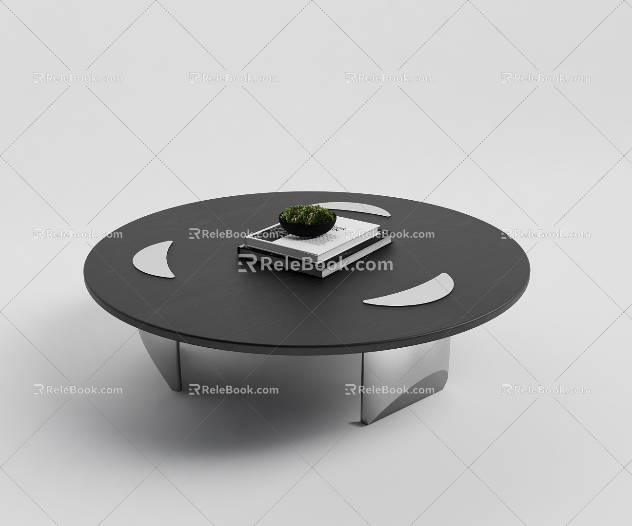 Modern coffee table round coffee table 3d model