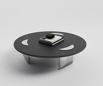 Modern coffee table round coffee table 3d model