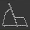 Modern Metal Household Storage Rack With Sturdy Geometric Frame Design 3d model