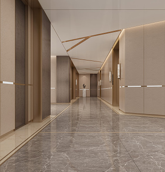 Modern Aisle Conference Lobby Corridor 3d model