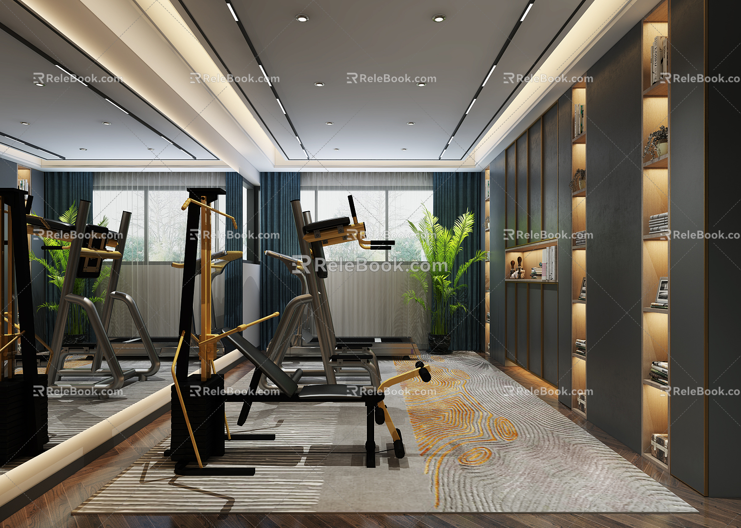 Modern Gym Home Gym 3d model