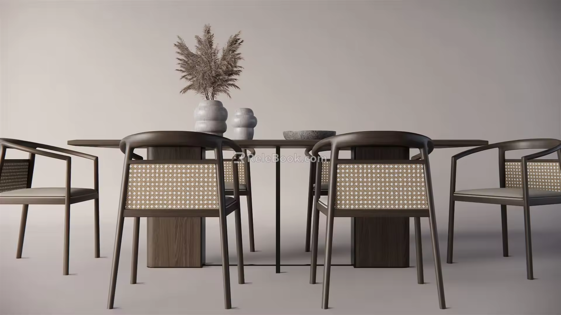 New Chinese Dining Table and Chair Combination Dining Table and Chair Dining Table and Chair 3d model