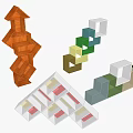 Modern Colorful Geometric Modular Shelving Units With Creative Shapes And Styles