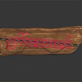 Red Neon Decorative Lights On Wooden Sign With Katonah Lettering