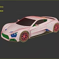 White Sleek Sports Car Design Featuring Black Wheels On Dark Background With Glossy Reflection