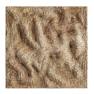 Natural Brown Woven Texture Wall Decor With Layered Design And Warm Tones 3d model